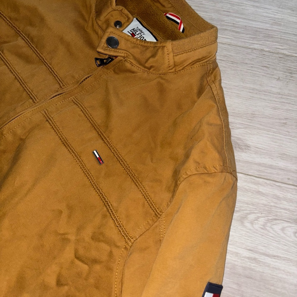 Tommy Hilfiger Mustard Canvas Bomber Jacket